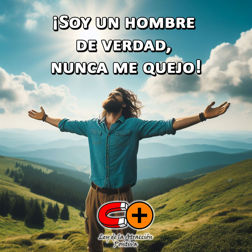 Los hombres de verdad nunca se quejan: Soy un hombre de verdad, nunca me quejo.