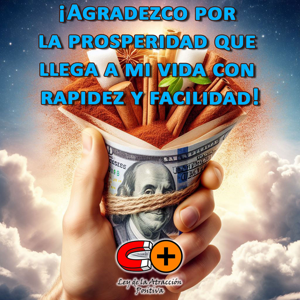 Ritual Poderoso para Atraer Dinero: "Abro mi vida a la abundancia y permito que el dinero fluya fácilmente hacia mí. Confío en el proceso y agradezco por la prosperidad que llega a mi vida con rapidez y facilidad."